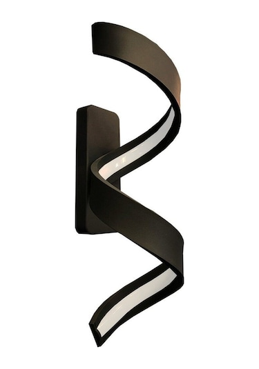 Ledli Frizzy Led Duvar Aplik 40x13cm Mat Siyah