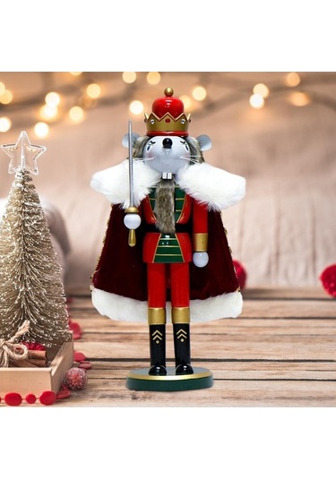 Pazly Yılbaşı Süslemesi Suntek Sanatları Fındıkkıran Figür El 13x9x36cm Wn