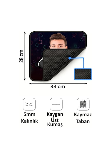 Kişiye Özel Winner Game Tasarımlı 33x28 Cm Mousepad Kaymaz Taban Rahat Konforlu Mouse Pad