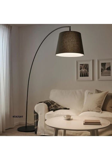 Riolight Vintage,retro Rustik Siyah Metal Gövde Kumaş Hareketli B