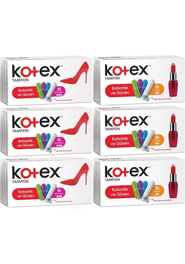 Kotex Tampon Normal - Mini 96 Lı Karma Set 6pk 16