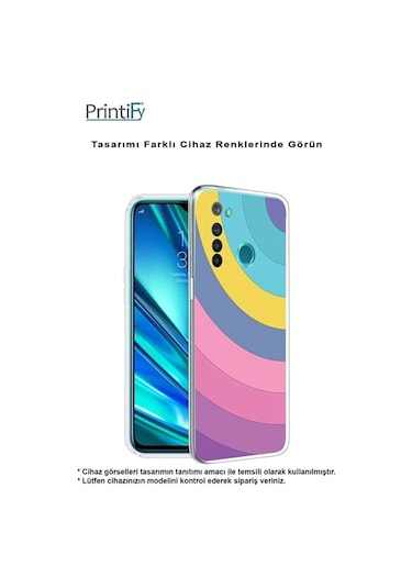 Realme 11 Pro Plusile Uyumlu Renk Cümbüşü 2 Baskılı Kamera Korumalı Şeffaf Kılıf