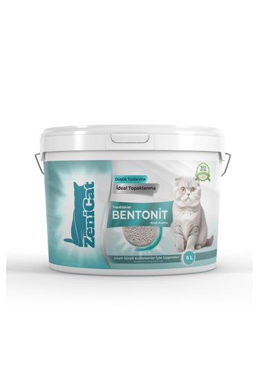 Zenicat Kokusuz İnce Taneli Doğal Bentonit Kedi Kumu 5 L