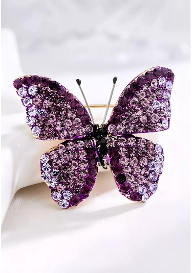 Beautiful Detail Broş Takı Kelebek 241001046 Violet