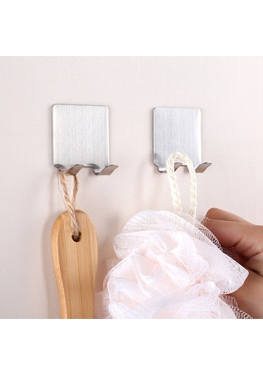 Fosenze Dayanıklı Paslanmaz Çelik Kanca - Güçlü Yapışkanlı 8'li Duvar Askısı, Banyo Ve Kapı İçin Pratik Çözüm Diğer