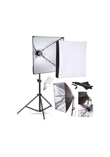 Deyatech Tek Duylu Softbox 50 x 70 CM Sürekli Video Işık Kiti + Lamba