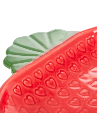 Mudo Home Strawberry Kırmızı Sunum Tabağı - 20 Cm