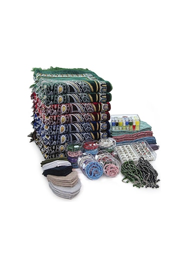 Sümbül Efendi 20 Kişilik Hac Ve Umre Kadife Seccade Set