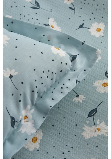 Karaca Home Daisy %100 Pamuk Çift Kişilik Pike Takımı Mint Pp 200.22.11.0409