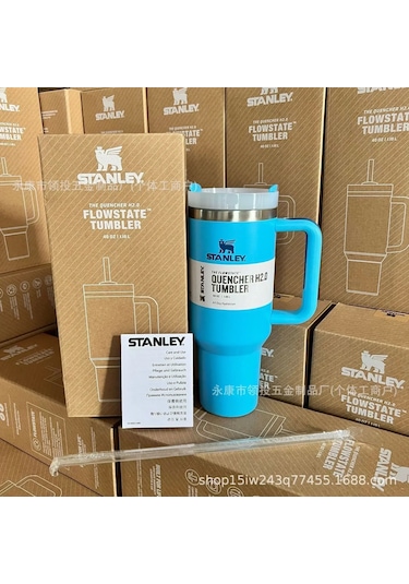 Paslanmaz Çelik Pipetli 1200ml Araba Bardağı - Mavi Um45489-6 Yurt Dışından Mavi