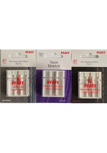 Pfaff Çift Iğne Seti 3'lü