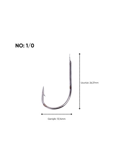Olta İğnesi - Fishack 505 - No: 1/0 1000'li Paket
