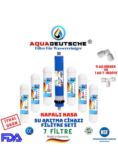 Kapalı Kasa 7 Filtre 14 Aşamalı Su Arıtma Cihazı Filtre Seti