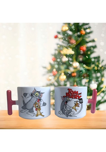 Tom Ve Jerry Porselen Fincan / Kupa -mug 283 Beyaz