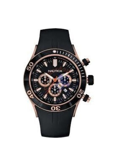 Nautica A21005G Siyah Silikon Saat Kordonu