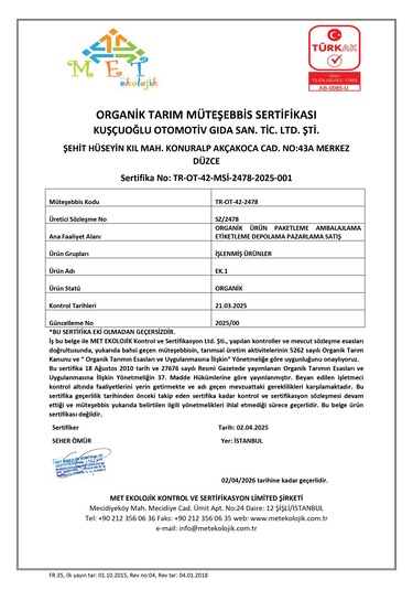 Bebek Tarhanası+Bebek İrmiği Ek Gıda Seti +6 Ay Organik Sertifikalı