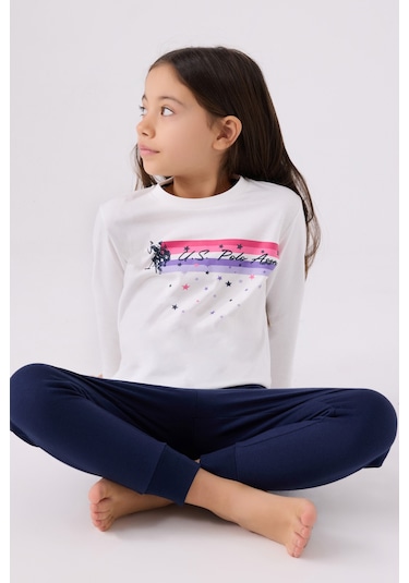 U.s. Polo Assn. Kız Çocuk Bej Pijama Takım 50299861-vr011 Bej