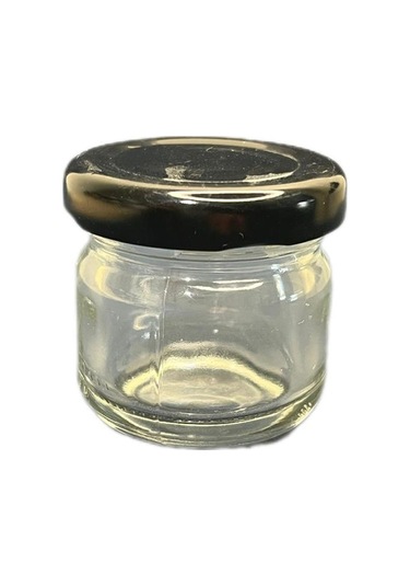 40ml Şeffaf Cam Konserve Kavanozu Siyah Kapaklı, 24 Adet, Cam Kavanoz, Konserve Kavanozu, Reçel Kavanozu, Bal Kavanozu, Saklama Kavanozu Şeffaf