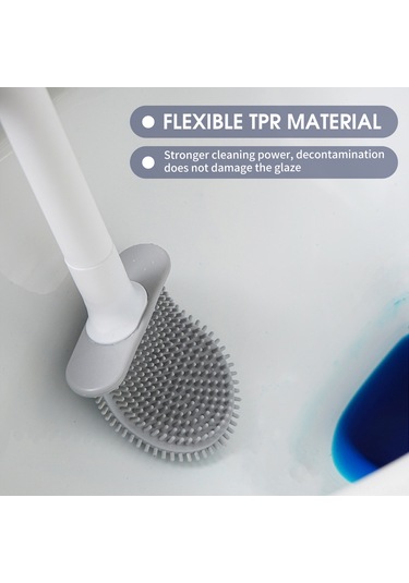 Yunboo Duvar Takımlı Tuvalet Fırçası, Tpr Yumuşak Uç, Tam Temizlik, Su Geçirmez, Kolay Kurulum, Banyo Organizerı Yeşil