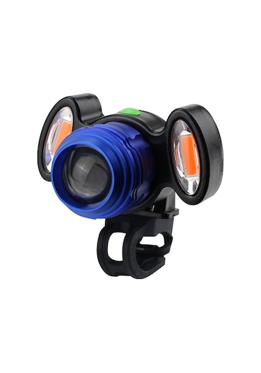 Hombey Çocuk Bisiklet Feneri, Xml T6 Led, 4 Modlu, Yakın-uzak Odaklanabilir, Şarj Edilebilir, Ipx6 Su Geçirmez, Mavi Mavi