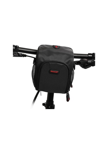 Rhınowalk Bisiklet Gidon Çantası Bisiklet Ön Çantası Yol Bisikleti Çantası Bisiklet Çerçeve Çantası - Siyah