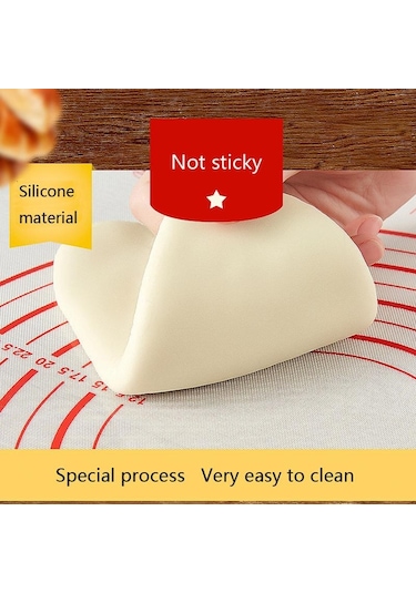 Siyah Silikon Fiberglas Haddeleme Hamur Pedi Kek Bakeware Astar Ped Mat Haddeleme Hamur Mat Pişirme Pasta Aracı 60 X 40 Cm