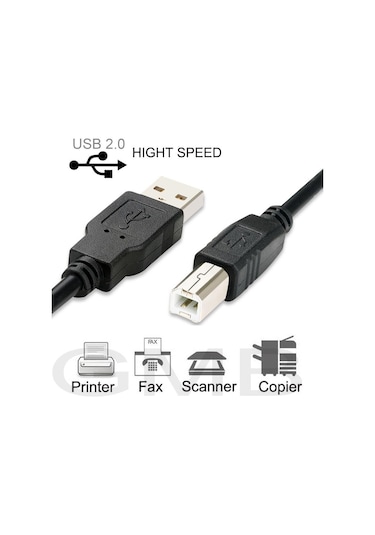 Usb Printer Kablosu 1.5 Metre Usb2.0 - Siyah