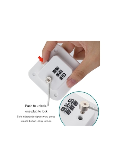 Sones Çocuk Güvenlik Kilidi Deliksiz Pencere Sınırlayıcı Buzdolabı Çekmece Dolap Kombinasyon Kilidi, Özellikler: 2-bit Siyah Çok Renkli