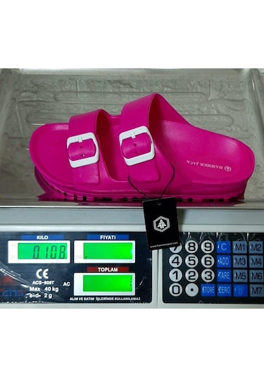 Hammerjack 234 Fuşya Pembe Çift Tokalı Havuz Plaj Günlük Terlik