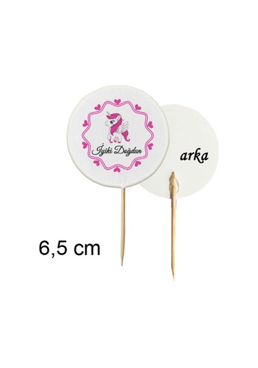 40 Parça Unicorn Boynuzlu At Doğum Günü Kürdan Seti - Bardak Kase Kısa Ve Uzun Kürdan