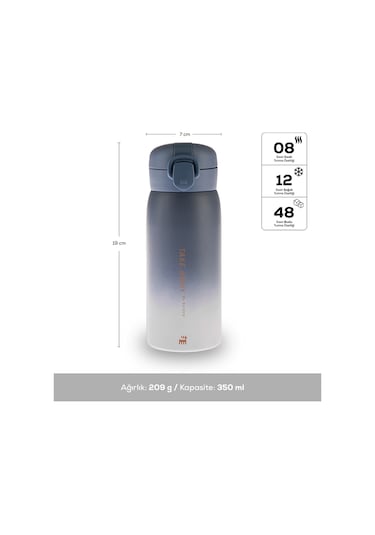 Karaca Skyfall Çelik Sızdırmaz Termos 350 ML Mavi