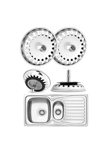 Çöpmak Paslanmaz Çelik Sifon Süzgeci 8 Cm Lavabo Evye Süzgeci Lav