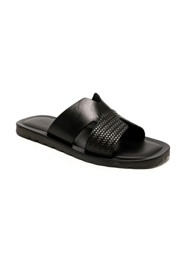 The Sandals Factory Black Sandalet Erkek M7896 The Sandals Factory Leather Upper Sandals Black