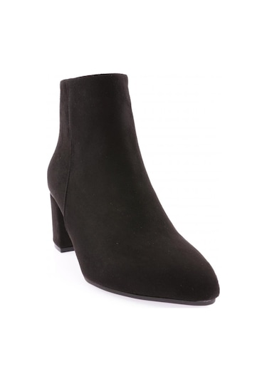 Dgn 111-2164 Kadin Fermuarli Topuklu Kisa Bot 111-2164-R1680 Siyah