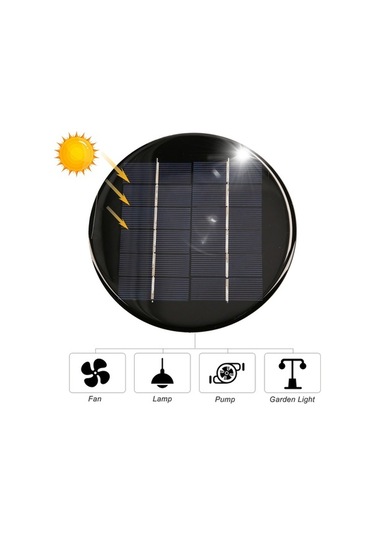 Besthome1 Portatil 6v 330ma Güneş Paneli - Dıy Oyuncak, Fan, Bahçe Pompası İçin Su Geçirmez Polikristal Güneş Modülü