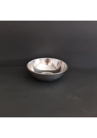 12 Adet 430 Kalite Paslanmaz Çelik Tas Çorba & Yoğurt Kabı 16x5,3 Cm No3 Gümüş