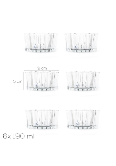 Porsima Ryg8068 Tulin 6lı Cam Kase Puding Tatlı Ve Dondurma Kasesi Kahvaltılık Kase Seti Çerez Kasesi 5x9cm Şeffaf