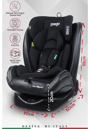 Prego Profix Pro Signal 360  Derece Dönebilen Isofixli 0-36 KG Oto Koltuğu