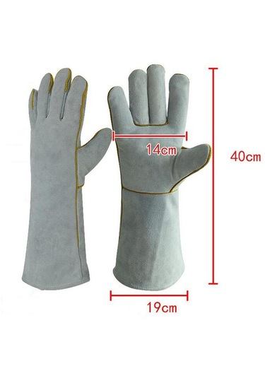 Homyl 1pairs Uzun Kaynak Koruyucu Eldivenler Eller Kaynakçı