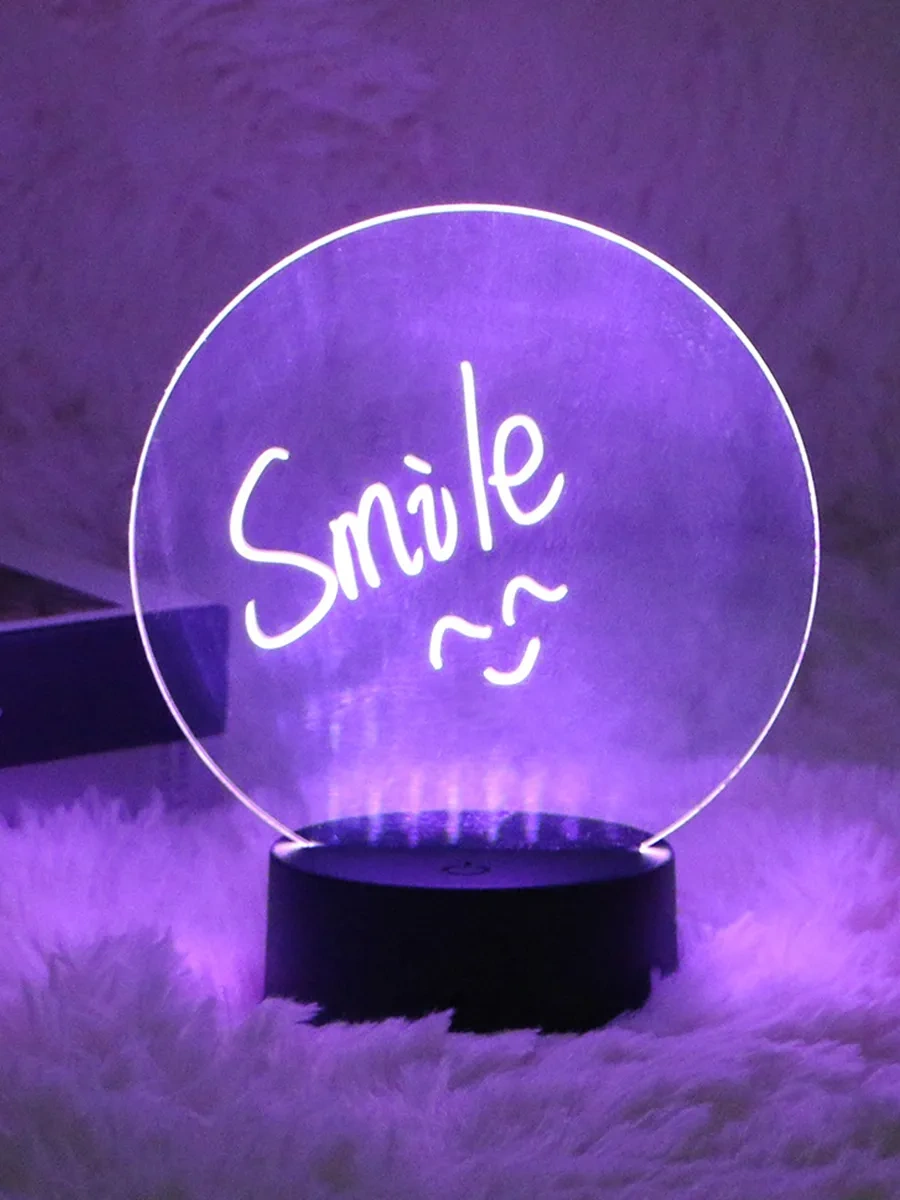 Menko Çocuklar İçin Işıklı Çizim Gece Lambası Uyarı: Ürün, Çocukların Kendi Çizimlerini Yaratmasını Sağlamak İçin Tas Şeffaf Kristal