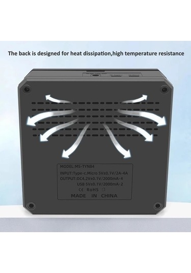 Besthome1 Dream011 1 Adet Usb Portlu Güneş Enerjili Akıllı 18650 Li Ion Pil Şarj Cihazı Taşınabilir Solar Batarya