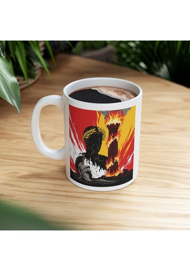 Roma İmparatorluğu Kupa Bardak Sezar Ve Tarih Tasarımlı Özel Kupa Bardak Hediyesi Beyaz