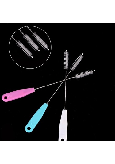 Adet Temizleyici Paslanmaz Çelik Saplı Fırçalar Saç Temizleme Aracı Bebek Süt Biberon İçecek Su Bardağı Saman Yıkama Fırçası