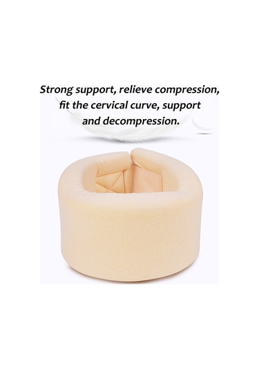 Vkemall Erkek Kadınlar İçin Sponge Pamuk Adjustable Boyun Tutucu, Sürücü Ofis Ev Kullanıma Uygun, Boyun Desteği Ve Stabilizasyon Sağlar, Kahverengi, L Beden