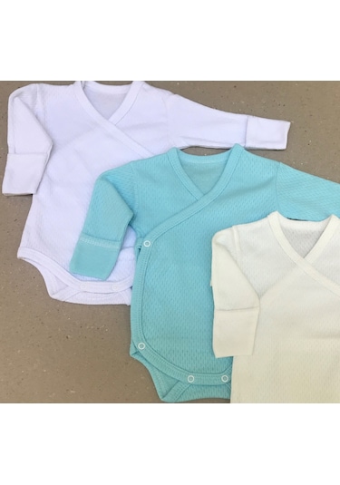 Özdemirlitekstil Bebelino Çıtçıtlı Badi Kruvaze ( 3 Lü Paket) Çok Renkli