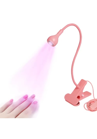 Uv Led Tırnak Kurutucu Ultraviyole Esnek Klipsli Masa Lambası Pmb