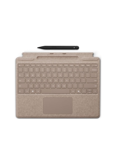 Microsoft Surface Pro 13 İnç Uyumlu Q Us İngilizce Klavye İle Slim Pen 2 Gold