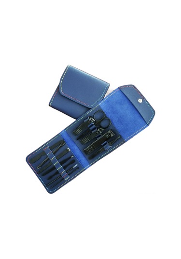 Springsun Portatif Tırnak Bakım Seti - 12/16 Parça Manikür Pedikür Aletleri Kahve