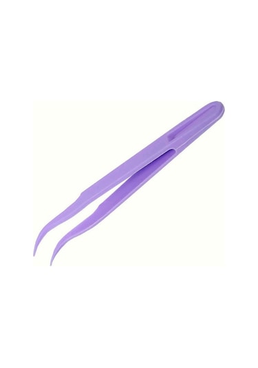 Koodmax Hassas Elektronik Ve El Sanatları Tamir Cımbızı Sert Plastik 12cm Kavisli Cımbız Mor
