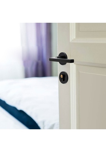 Prestigegoods Leedıs Ağır Hizmet Yuvarlak Kilitli Kol Seti Anahtarlı Ters Çevrilir Sol/sağ 35-45mm Siyah Siyah